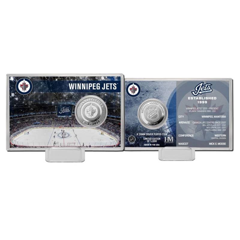 NHL Team History Silver Coin Card - Winnipeg Jets von Highland Mint