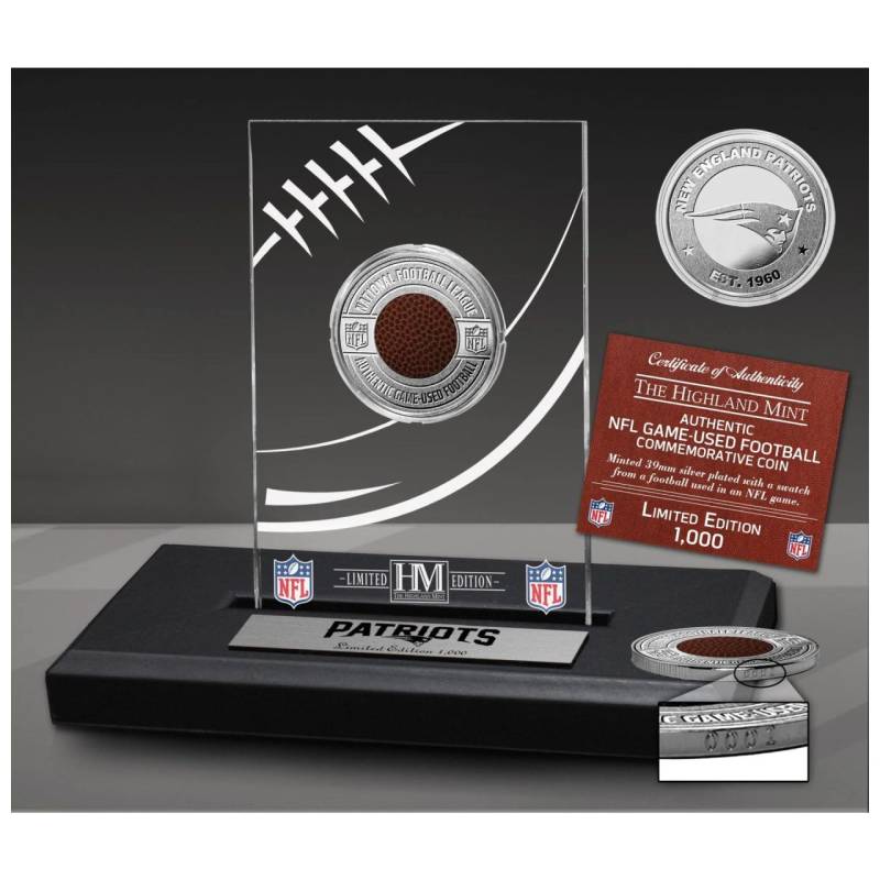 New England Patriots NFL Game Used Coin Display von Highland Mint
