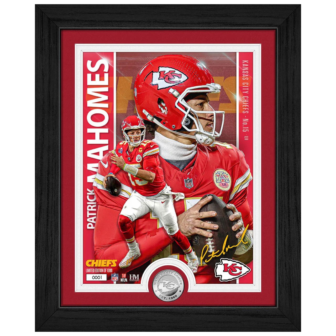 Patrick Mahomes Kansas City Chiefs Artist Coin Bild von Highland Mint