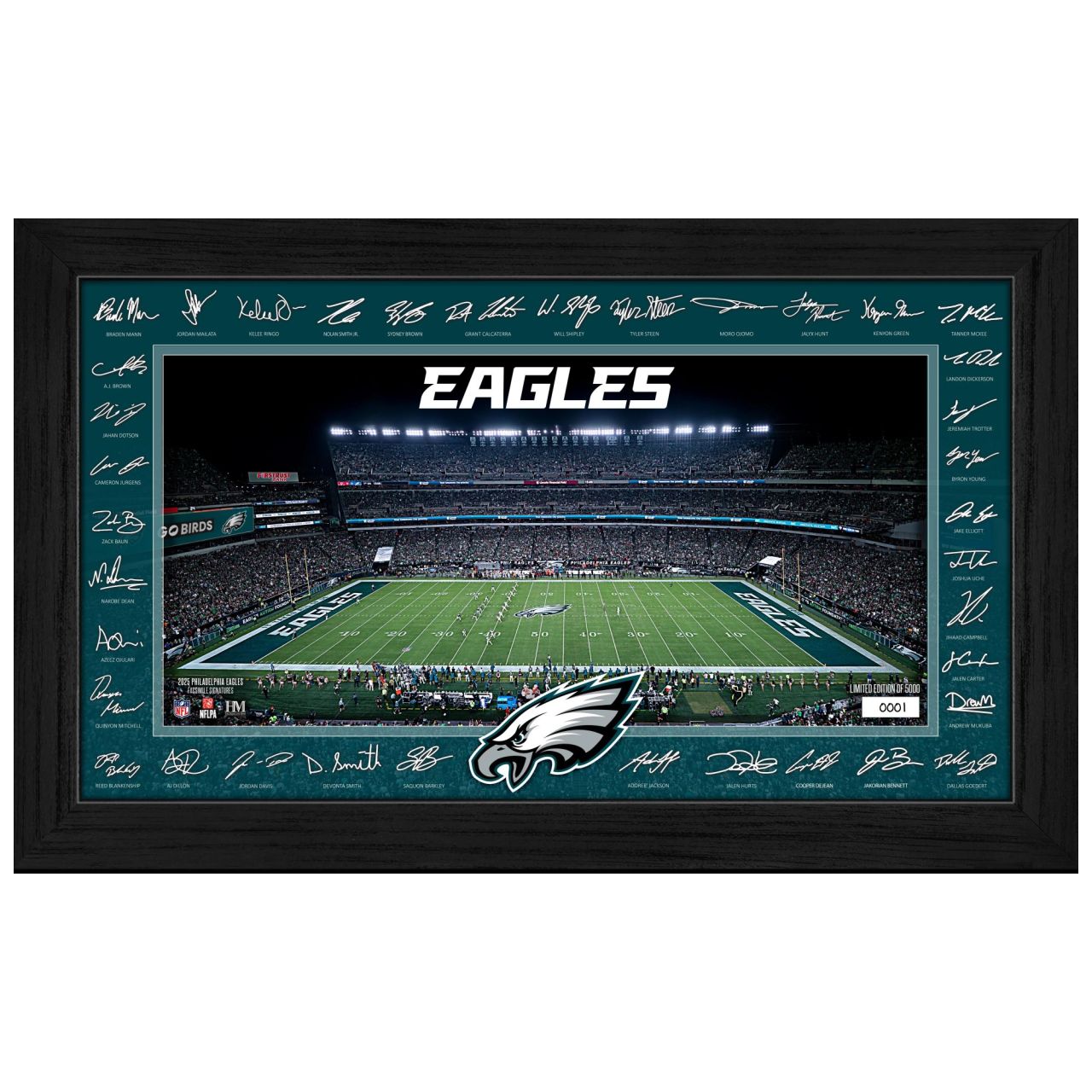 Philadelphia Eagles 2025 NFL Signature Gridiron Bild von Highland Mint