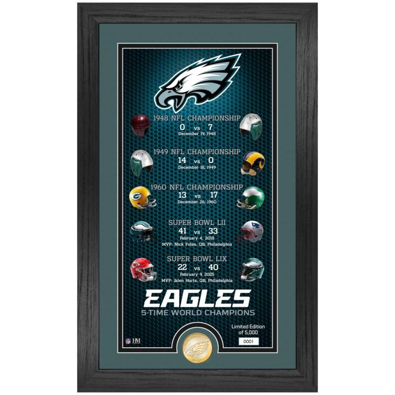 Philadelphia Eagles 5 x Super Bowl Legacy Coin Bild von Highland Mint
