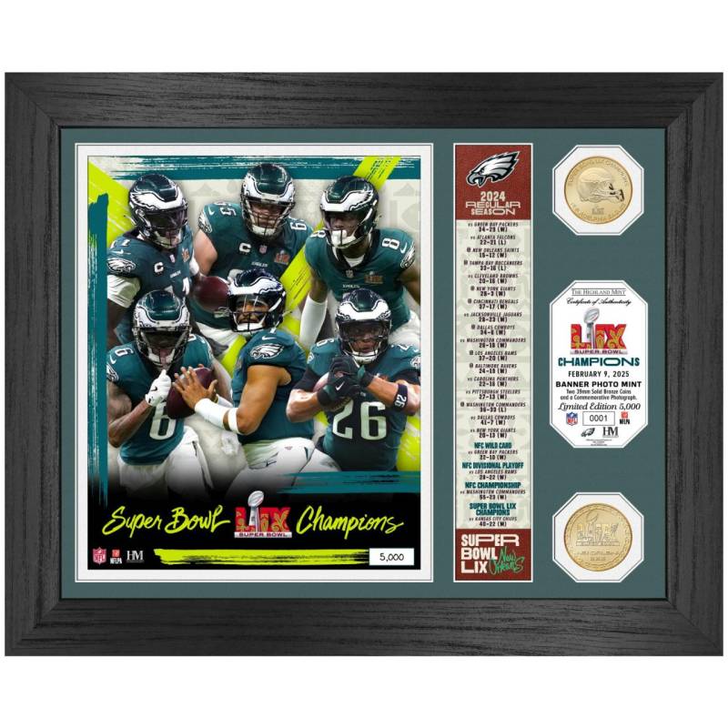 Philadelphia Eagles SB LIX Champions Team Force Coin Bild von Highland Mint