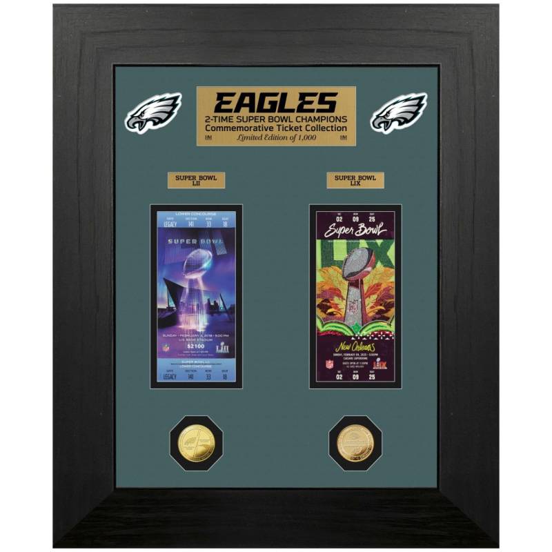 Philadelphia Eagles Super Bowl Deluxe Gold Coin Ticket Bild von Highland Mint