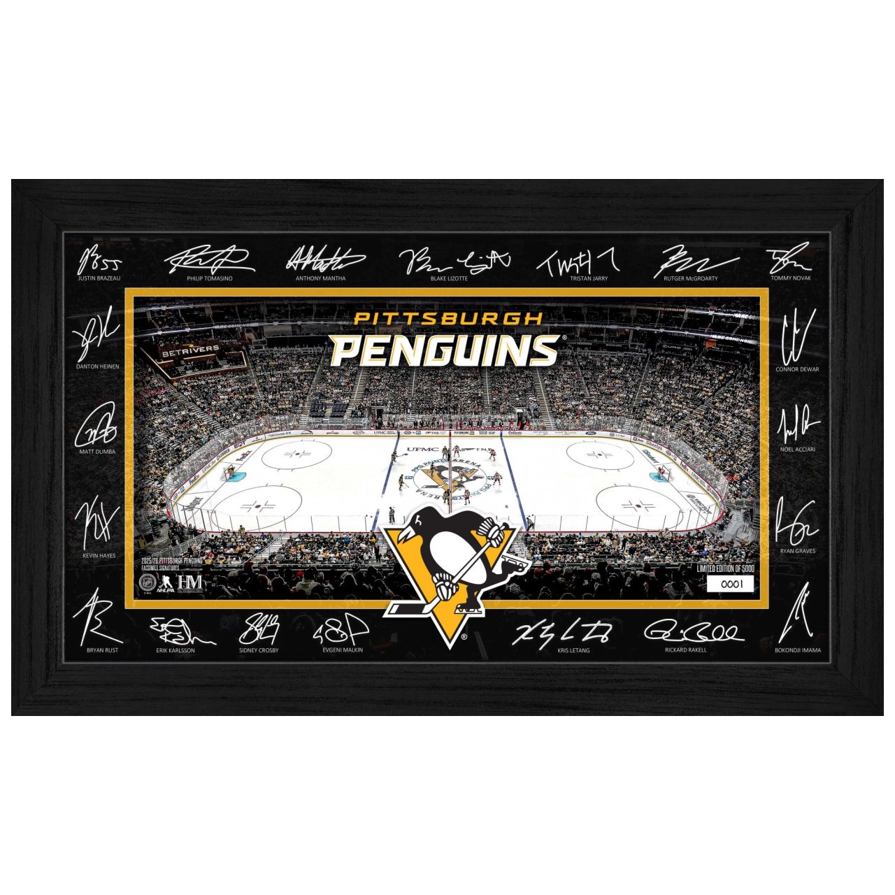Pittsburgh Penguins 2025 NHL Signature Rink Bild von Highland Mint