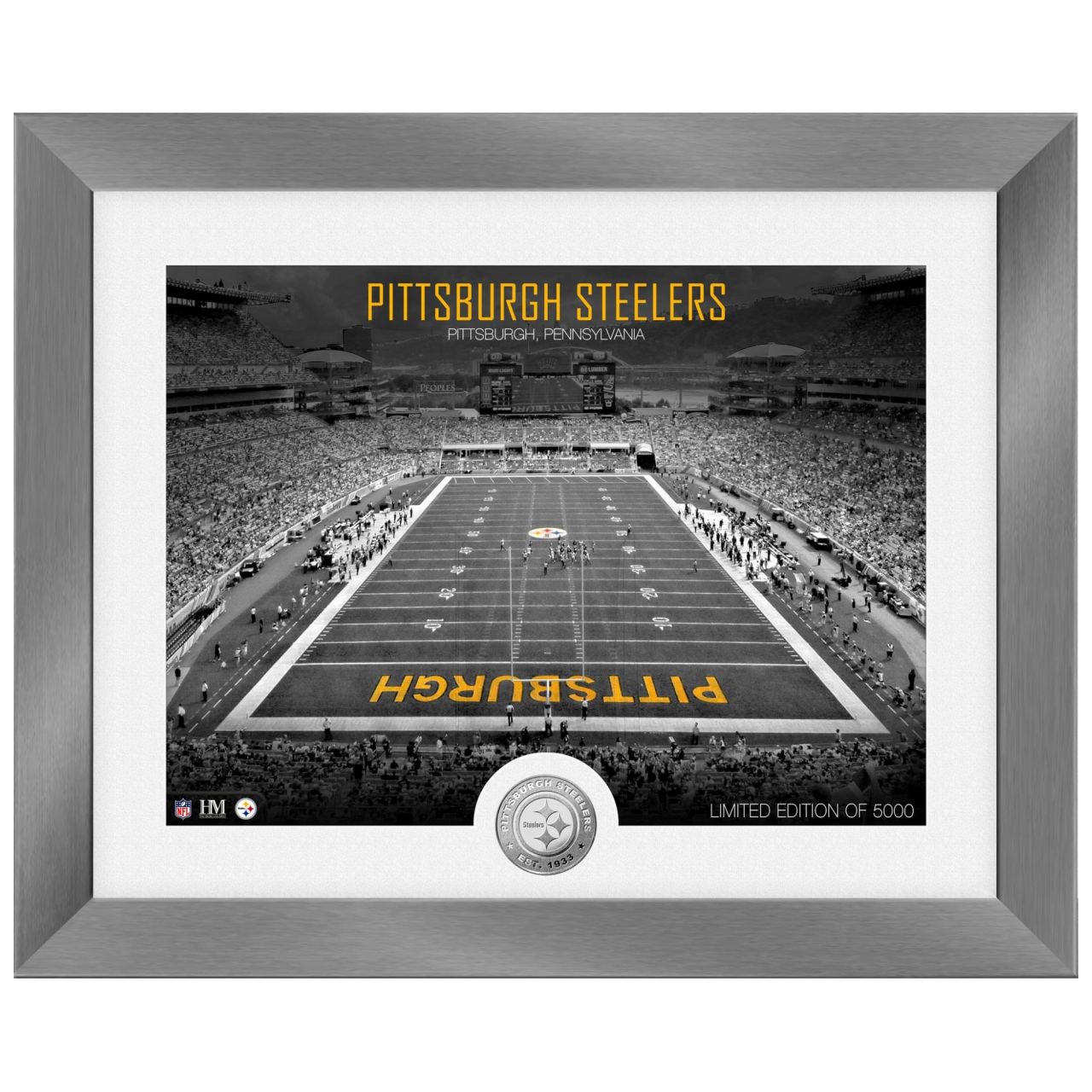 Pittsburgh Steelers NFL Stadion Silber Coin Bild 40x33cm von Highland Mint