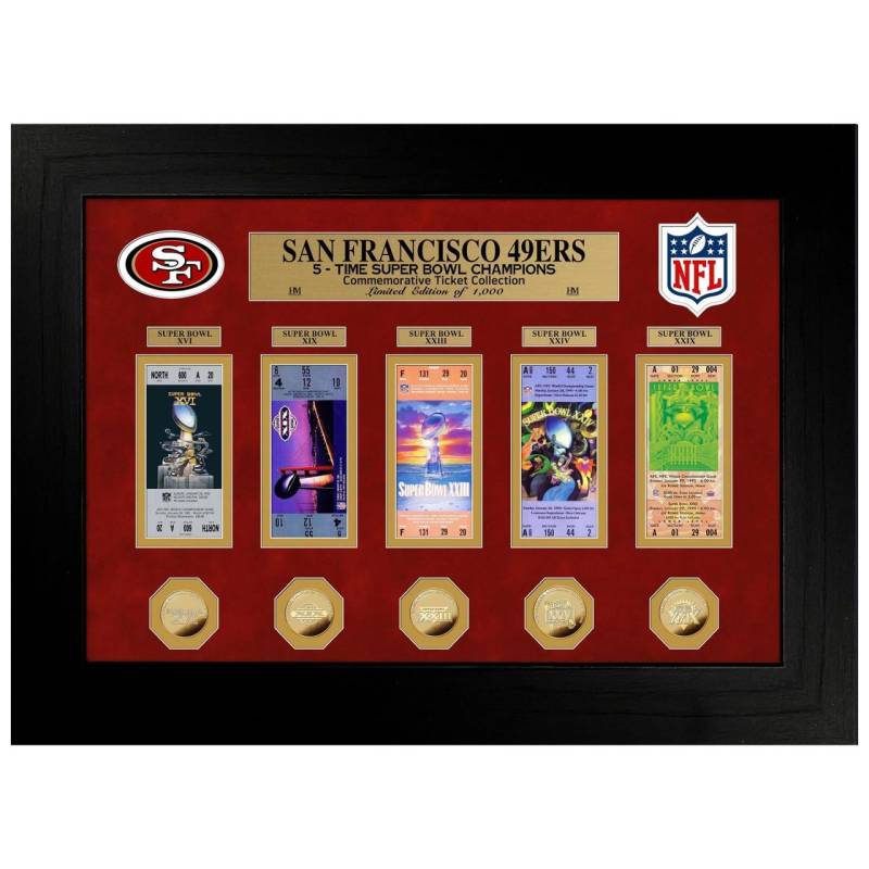 San Francisco 49ers Deluxe Super Bowl Tickets Coin Bild von Highland Mint
