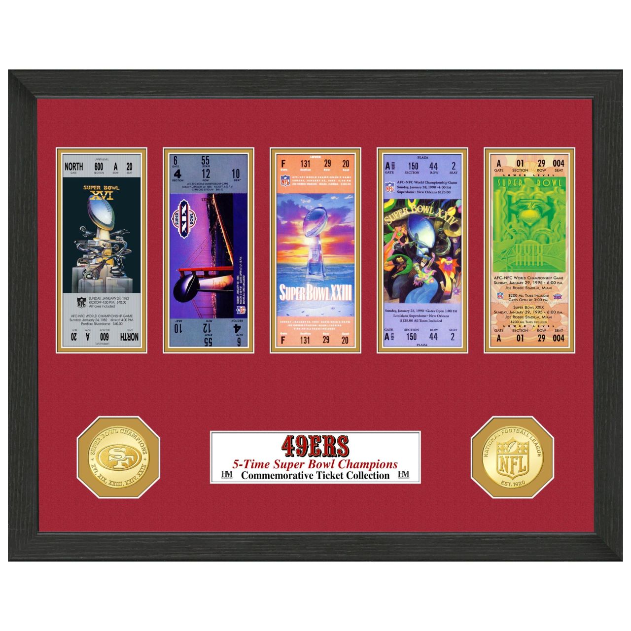 San Francisco 49ers Super Bowl Championship Ticket Coin Bild von Highland Mint
