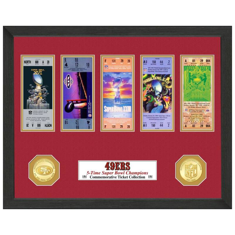 San Francisco 49ers Super Bowl Championship Ticket Coin Bild von Highland Mint