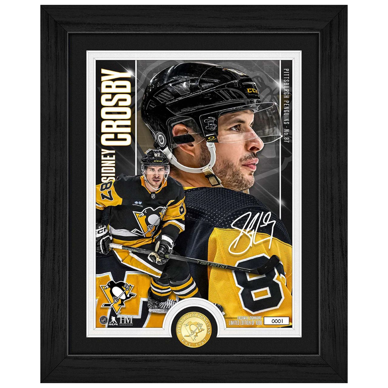 Sidney Crosby Pittsburgh Penguins Coin Artist Bild von Highland Mint