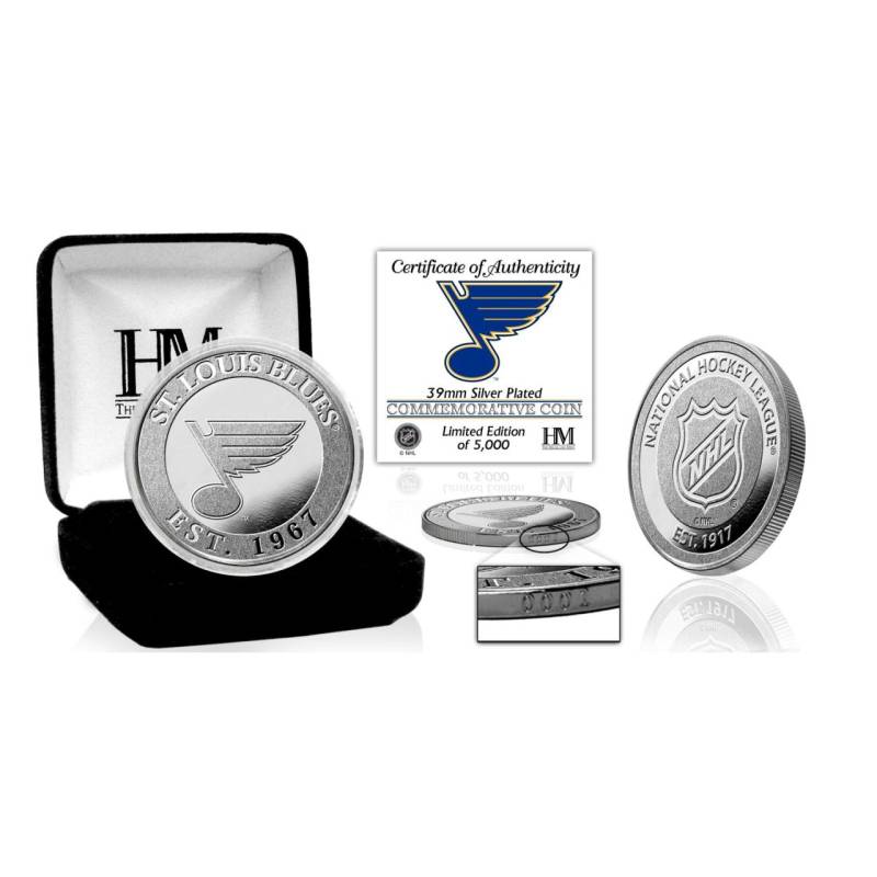 St. Louis Blues NHL Commemorative Coin (39mm) Münze, silber von Highland Mint