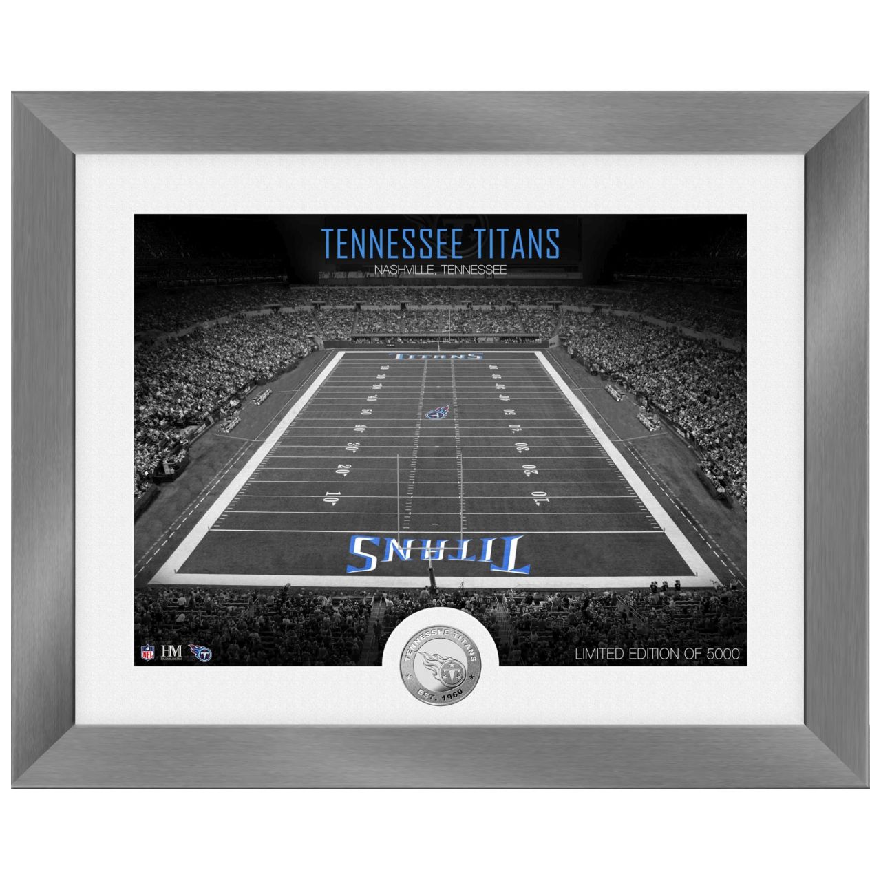 Tennessee Titans NFL Stadion Silber Coin Bild 40x33cm von Highland Mint