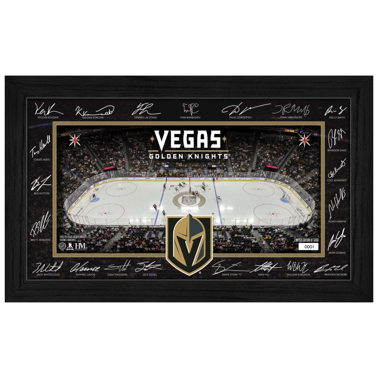 Vegas Golden Knights 2025 NHL Signature Rink Bild von Highland Mint