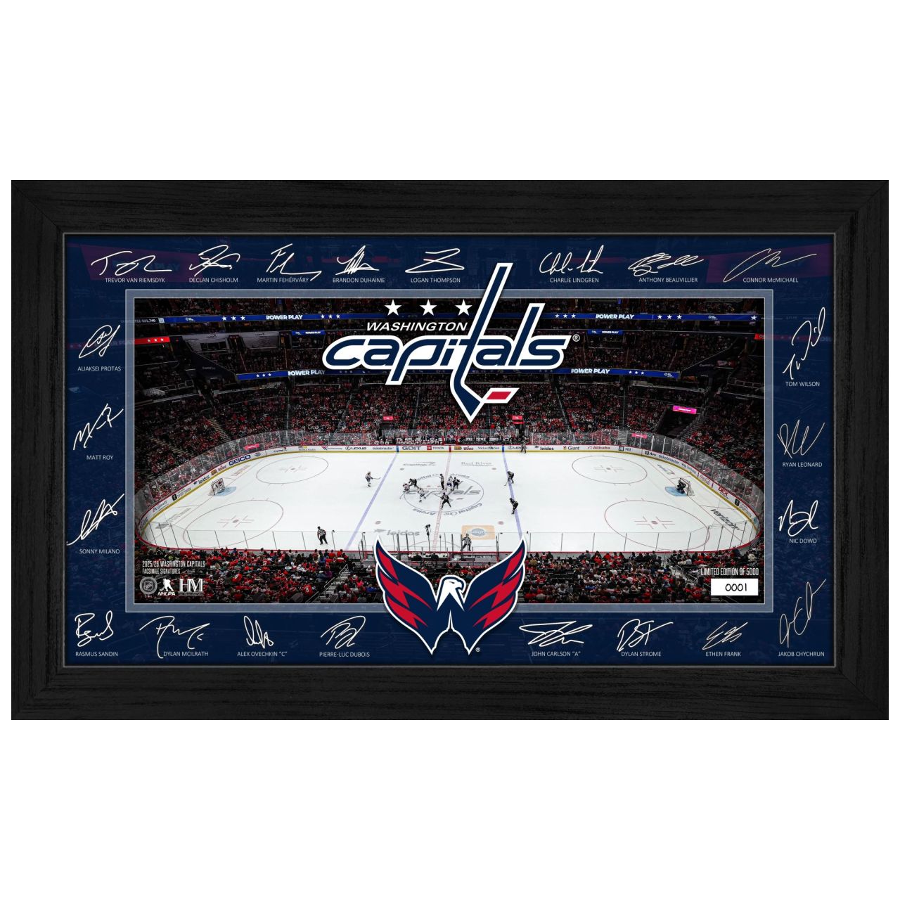 Washington Capitals 2025 NHL Signature Rink Bild von Highland Mint