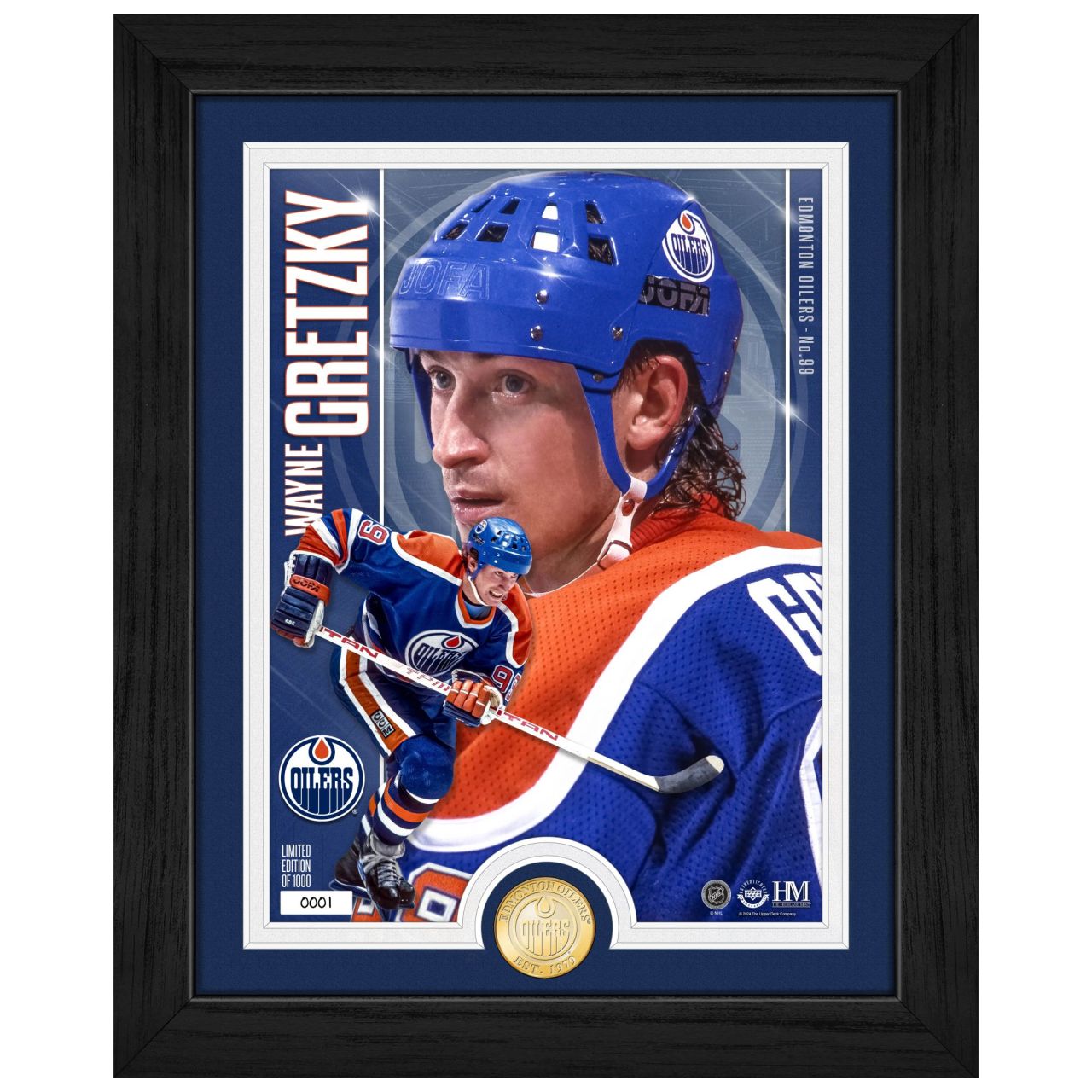 Wayne Gretzky Edmonton Oilers Coin Artist Bild von Highland Mint