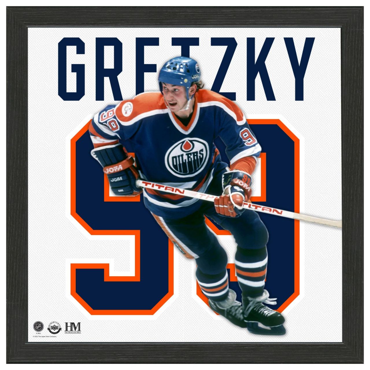 Wayne Gretzky Edmonton Oilers Impact Jersey Frame Bild von Highland Mint