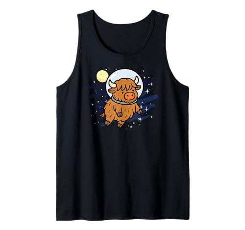 Highland Cow Astronaut Weltraum Tierliebhaber Mond Jungen Mädchen Tank Top Highland Cow Astronaut Weltraum Tierliebhaber Mond Jungen Mädchen Tank Top von HighlandCowAxis1