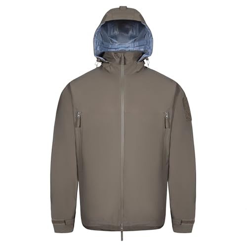 Highlander Cyclone Pro Waterproof Jacket Regenjacke Herren – wasserdicht 20.000 mm, atmungsaktiv, winddicht – Outdoor-Jacke mit Kapuze – Funktionsjacke für Trekking, Einsatz, Bushcraft, Survival von Highlander