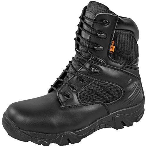 Highlander Mens Echo Cordura & Leather Reinforced Combat Boots (UK 11 (EU 46, US 11.5-12), Black) von Highlander