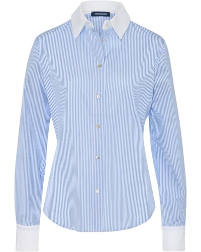 Highmoor Langarmbluse Blau/Weiß 40 von Highmoor