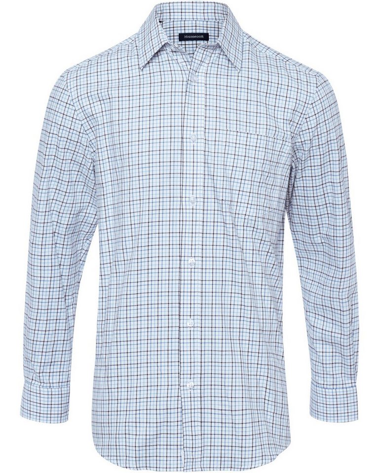 Highmoor Langarmhemd Langarmhemd Tattersall-Karo von Highmoor