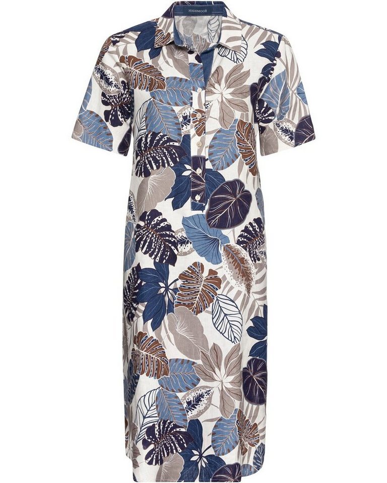 Highmoor Midikleid Leinenkleid mit Blättern von Highmoor