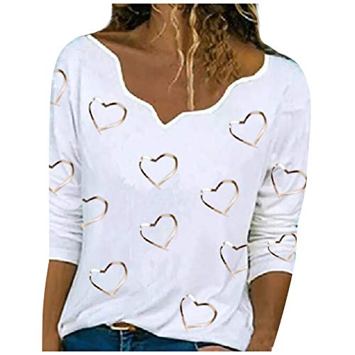 Beste Freunde Pullover Damen Kapuzenpullover Sweatshirt Herbst Winter Langarm für Frauen mit Motiv Herzdruck Asymmetrischer Hals Pullover Langarm T-Shirt Top Bluse Hemd von Higlles