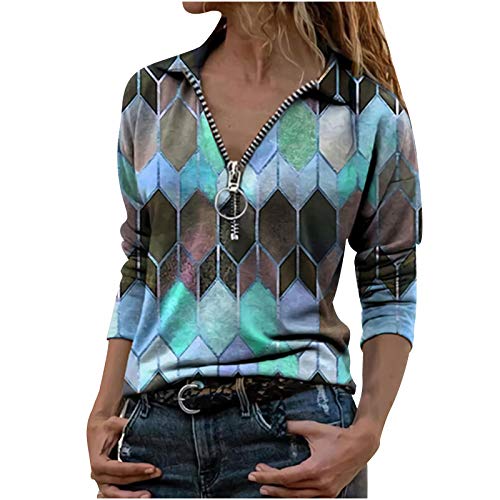 Damen Sweatshirts Mit Diamant Motiv Kapuzenpullover Hoodie Pullover Langarm Blusen Beste Mode Classic Casual Sweatshirts Herbst und Winter Sweatshirts Mit Mode Geometrie Motiv Blusen Tops von Higlles