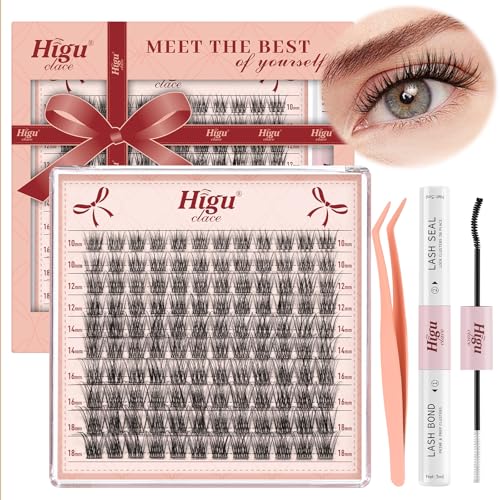 Higu clace Lash Extension Set 120 PCS Lashes Extension Set Wimpernverlängerung Set Einzelne Wimpern Mit Lash Kleber Entferner Wimpern Applikatoren für DIY Wimpern Extensions Set von Higu clace