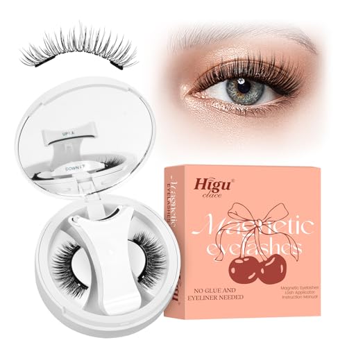 Higu clace Magnetische Wimpern,Magnet Wimpern Ohne Eyeliner,Magnetische Wimpern mit Applikator,Wimpern Magnetisch Natürlicher Look,Kein Kleber erforderlich Wimpern Magnetic,Wiederverwendbare （Stil A) von Higu clace