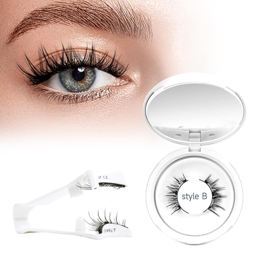 Higu clace Magnetische Wimpern, Magnet Wimpern Ohne Eyeliner,Magnetische Wimpern Natural Look, Stark Magnet Wimpern mit Applikator,Kein Kleber erforderlich Wimpern Magnetic(Style B) von Higu clace