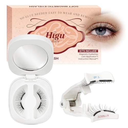 Higu clace Magnetische Wimpern,Magnet Wimpern Ohne Eyeliner,Magnetische Wimpern mit Applikator,Wimpern Magnetisch Natürlicher Look,Kein Kleber erforderlich Wimpern Magnetic(SET-E) von Higu clace