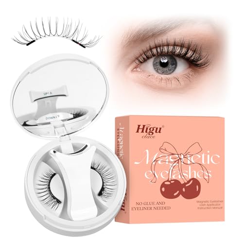 Higu clace Magnetische Wimpern,Magnet Wimpern Ohne Eyeliner,Magnetische Wimpern mit Applikator,Wimpern Magnetisch Natürlicher Look,Kein Kleber erforderlich Wimpern Magnetic,Wiederverwendbare （Stil G) von Higu clace