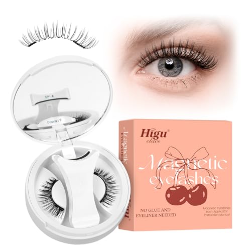 Higu clace Magnetische Wimpern,Magnet Wimpern Ohne Eyeliner,Magnetische Wimpern mit Applikator,Wimpern Magnetisch Natürlicher Look,Kein Kleber erforderlich Wimpern Magnetic,Wiederverwendbare （Stil N) von Higu clace