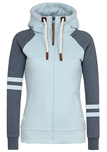 Hiistandd Damen Langarm Sweatshirt Damen Langarm Hoodie Damen Kapuzenpullover Sport Casual Farbblock Herbst Winter Warm Hoodies (Blue, Medium) von Hiistandd