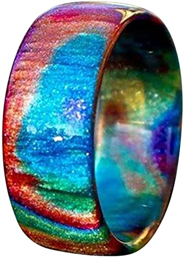 Hikaka Bunt Voller Sterne Ring, Acrylharz Ring Bunt Voller Sterne Fingerring Zeigefinger Damen Handschmuck Größe 5-11 (7) von Hikaka
