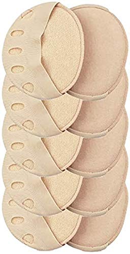 Komfortable rutschfeste korrigierende Zehensocken Damen High Heels Invisible Socks (Beige, 5 pairs) von Hikaka