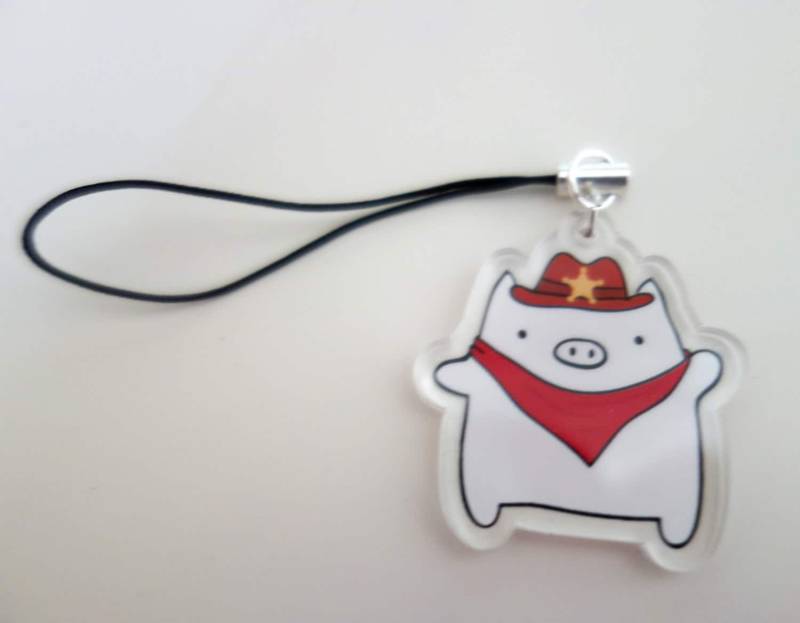 Süße Cowboy Schwein Telefon Charme - Handy Reißverschluss Süße Saccessory Schwein-Liebhaber-Geschenk Süße Cowboy Schwein Telefon Charme - Handy Reißverschluss Süße Saccessory Schwein-Liebhaber-Geschenk von Hikaru811
