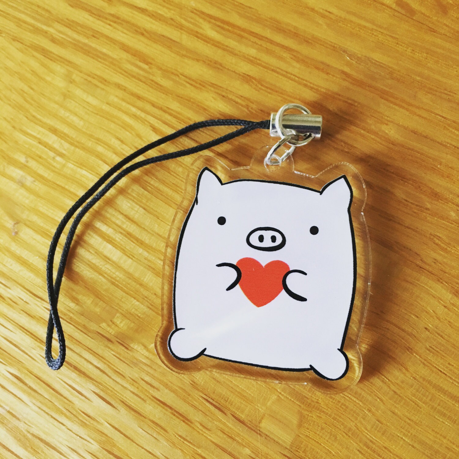 Süßes Herz Liebe Schwein Telefon Charme - Handy Reißverschluss Süße Saccessory Schwein-Liebhaber-Geschenk Süßes Herz Liebe Schwein Telefon Charme - Handy Reißverschluss Süße Saccessory Schwein-Liebhaber-Geschenk von Hikaru811
