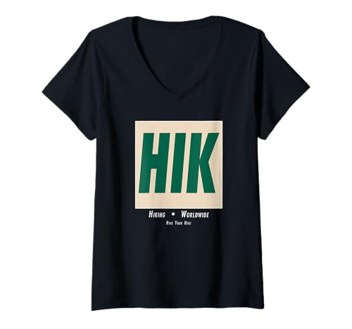 Damen HIK Lustiger Wanderwitz für Outdoorsy Männer & Frauen T-Shirt mit V-Ausschnitt Damen HIK Lustiger Wanderwitz für Outdoorsy Männer & Frauen T-Shirt mit V-Ausschnitt von Hike Your Hike Outfitters