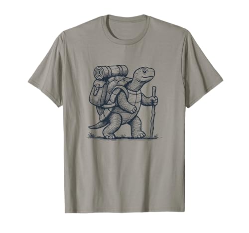 Wanderschildkröte, Rucksackreisen, Tier, Herren, Damen, Kinder, lustig T-Shirt Wanderschildkröte, Rucksackreisen, Tier, Herren, Damen, Kinder, lustig T-Shirt von Hiking Funny Slow and Steady Designs