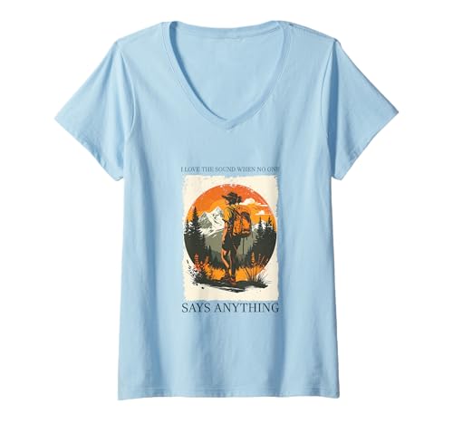 Damen lustig wandern Spruch Bergsteigen wandern Berge T-Shirt mit V-Ausschnitt Damen lustig wandern Spruch Bergsteigen wandern Berge T-Shirt mit V-Ausschnitt von Hiking designs