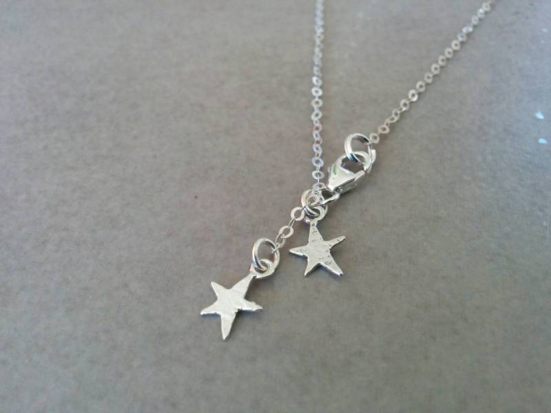 Fußkettchen, Silber-Fußkettchen, Kleiner Stern-Fußkettchen, Sommer-Fußkettchen, Fußkettchen von HilaAssaJewelry