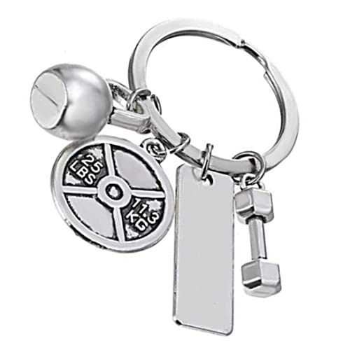 Fitness Keychain Zink Legierung Kettlebell Workout Keychain Sports Hantel Langhantel Keyring Keyrings und Schlüsselanhänger von Hilai