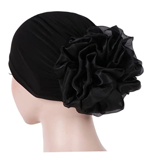 Stirnbänder, muslimische Hijab Turban Elastic Head Schal Wrap für Frauen Chemotapel für Eid Kopfbedecke Frauen schwarz von Hilai