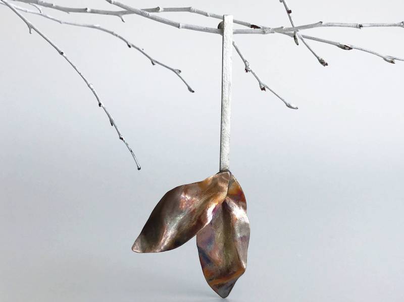 Blatt Ohrringe | Ohrhänger Natürlicher Schmuck Handgefertigte Minimal Einzelne Boho Kostenloser Versand von HilalSecenDesigns