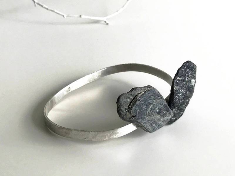 Flügel Armband | Strandstein Armband Silber Armreif Natürlicher Schmuck Handgefertigter Geschenk Für Sie Kostenloser Versand von HilalSecenDesigns