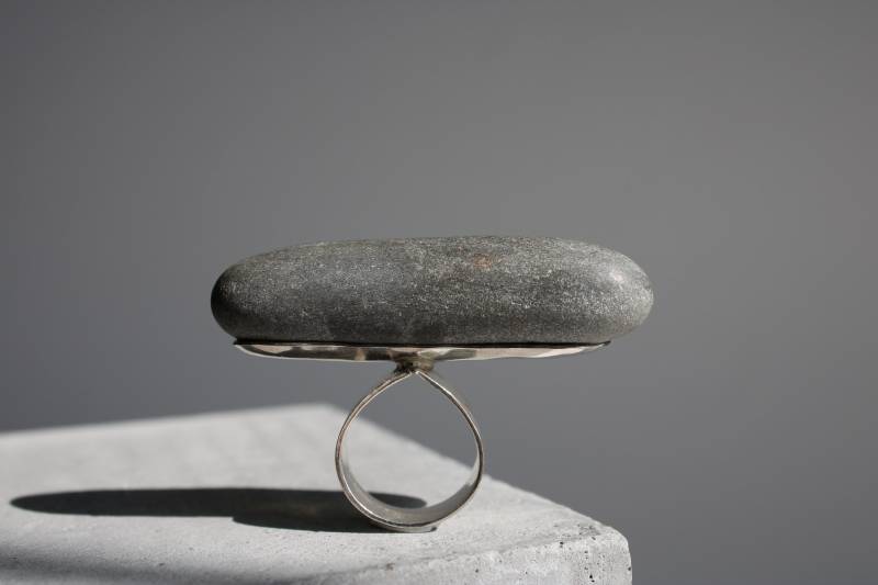 Strandstein Ring | Natürlicher Schmuck Handgemachter Boho Statement Minimal Ring Geschenk Für Sie Kostenloser Versand Weltweit von HilalSecenDesigns