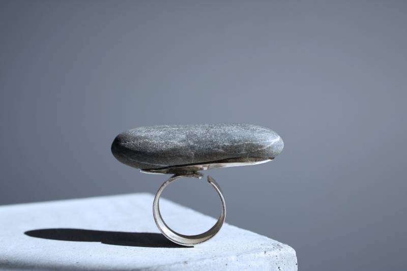 Strandstein Ring | Natürlicher Schmuck Handgemachter Boho Statement Minimal Ring Verstellbarer Kostenloser Versand von HilalSecenDesigns