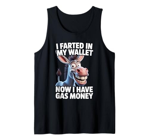 Lustiger Esel Spruch Humorvoll Gas Geldb RSE Witz Damen Herren Tank Top von Hilarious Animal Fart Comedy Cartoon Meme Dad Mom