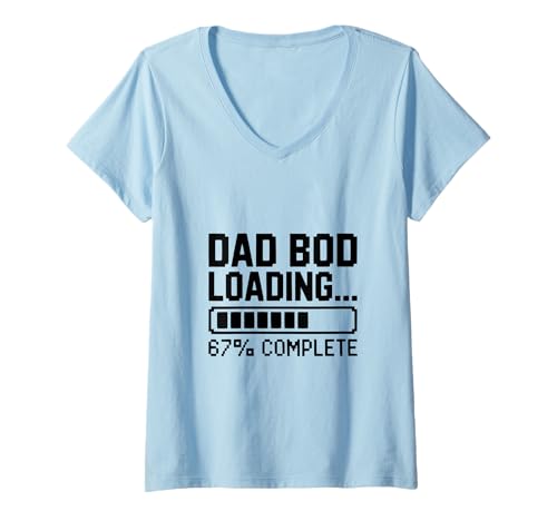 Damen Dad BOD Loading Lustiger Vaterschaftshumor T-Shirt mit V-Ausschnitt Damen Dad BOD Loading Lustiger Vaterschaftshumor T-Shirt mit V-Ausschnitt von Hilarious Fatherhood design and for Dads